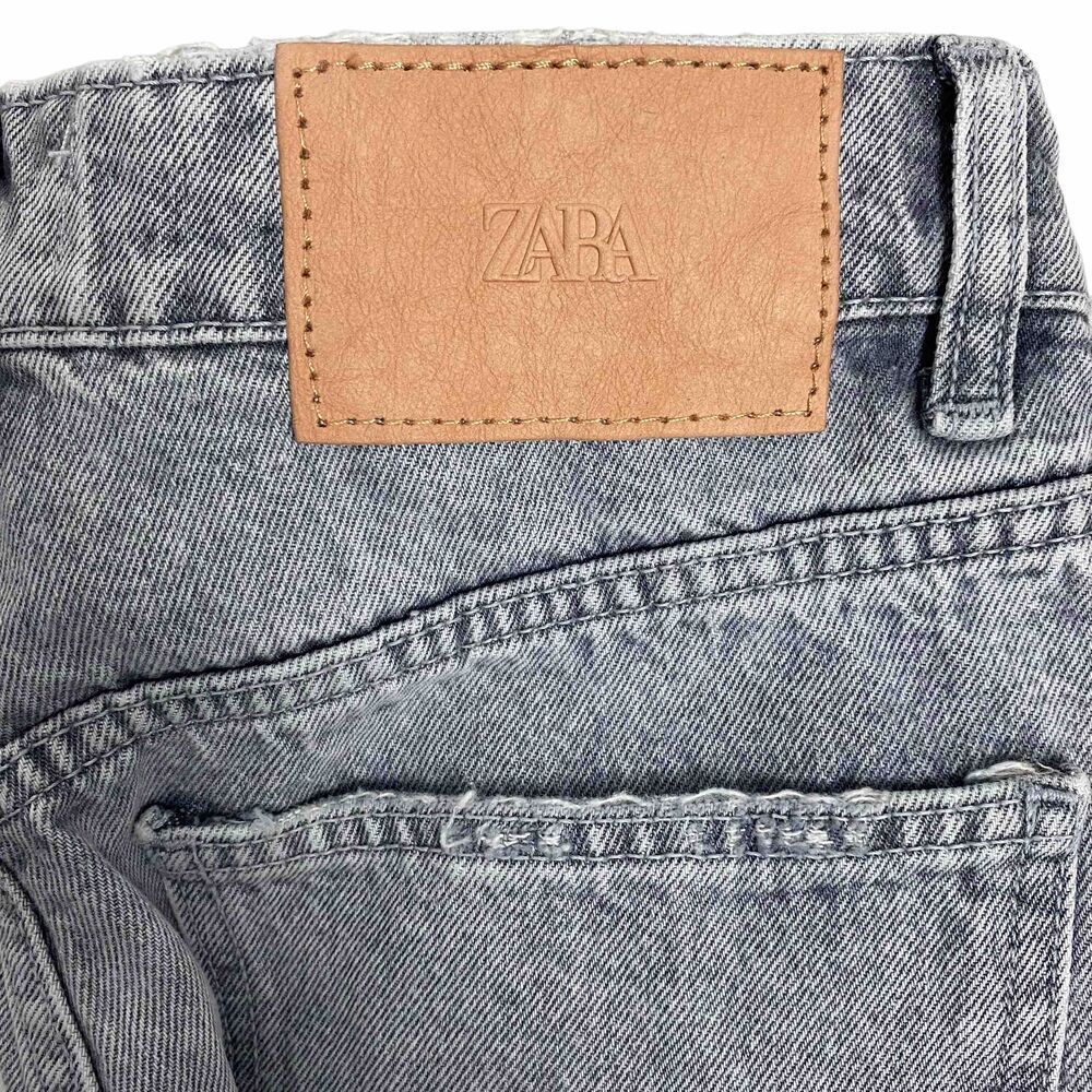 Zara Acid Washed Distressed Gray Jeans size 6 - Picture 5 of 5